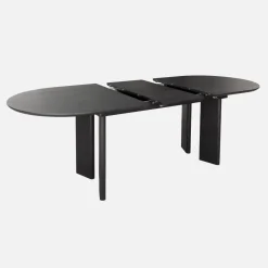 Mesa de jantar oblonga extensível madeira de 6-8 lugares