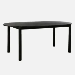 Mesa de jantar oval de madeira de seringueira, 6 lugares