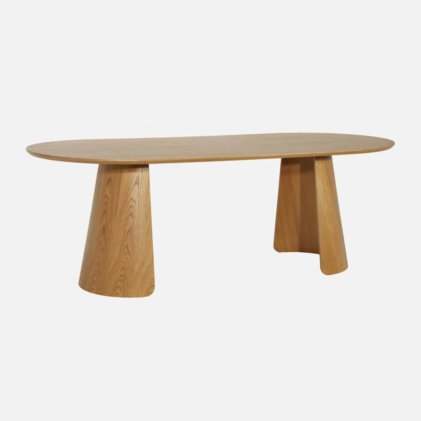 Mesa de jantar oval em madeira, 8 lugares