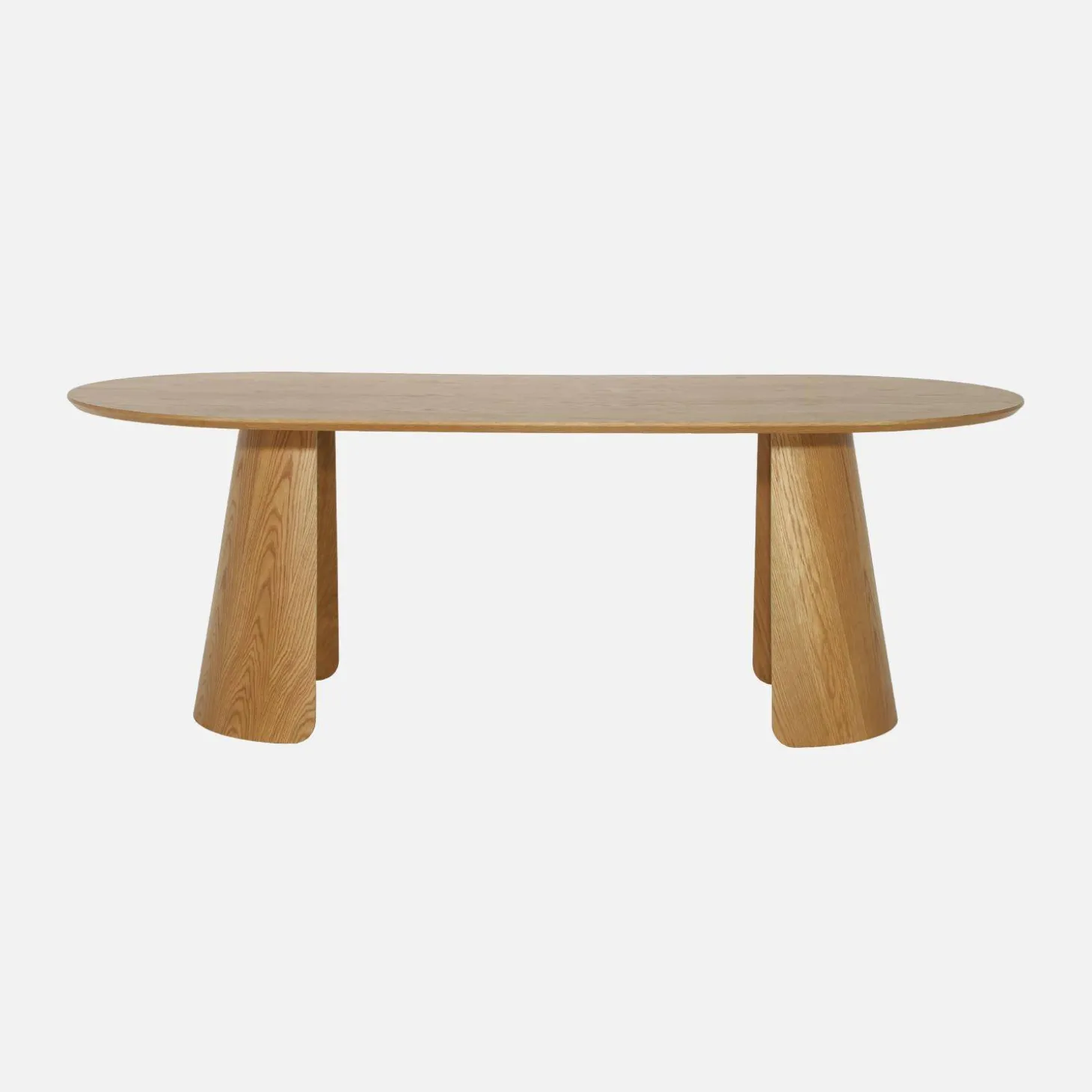 Mesa de jantar oval em madeira, 8 lugares