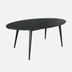 Mesa de jantar oval em madeira para 6 lugares