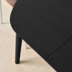 Mesa de jantar oval extensível madeira de 4-6 lugares