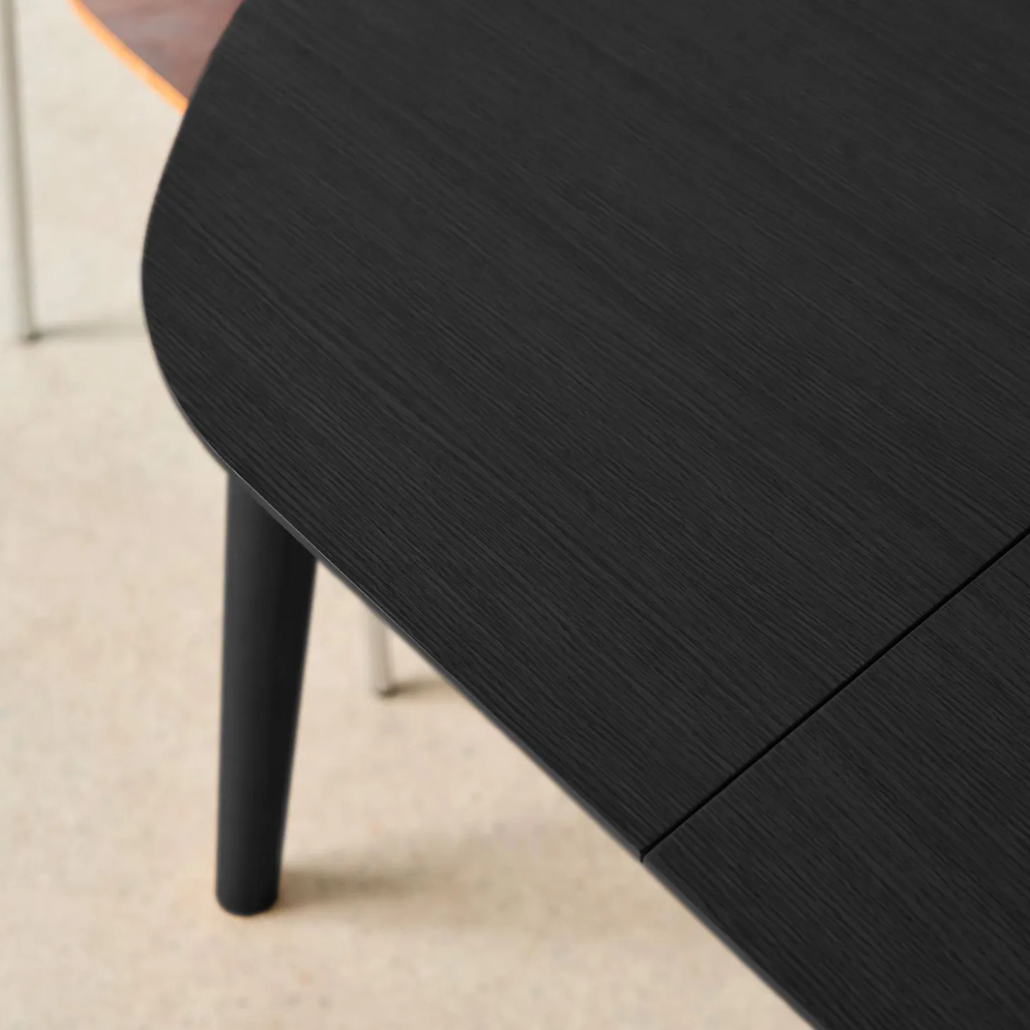 Mesa de jantar oval extensível madeira de 4-6 lugares