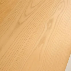 Mesa de jantar retangular de madeira de seringueira e folheado de freixo para 8 lugares