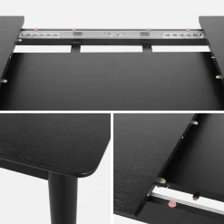 Mesa de jantar retangular extensível de 6-8 lugares