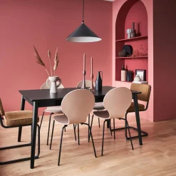 Mesa de jantar retangular extensível de 6-8 lugares