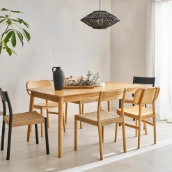 Mesa de jantar retangular extensível de 6-8 lugares