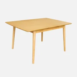 Mesa de jantar retangular extensível em madeira, 4-6 lugares