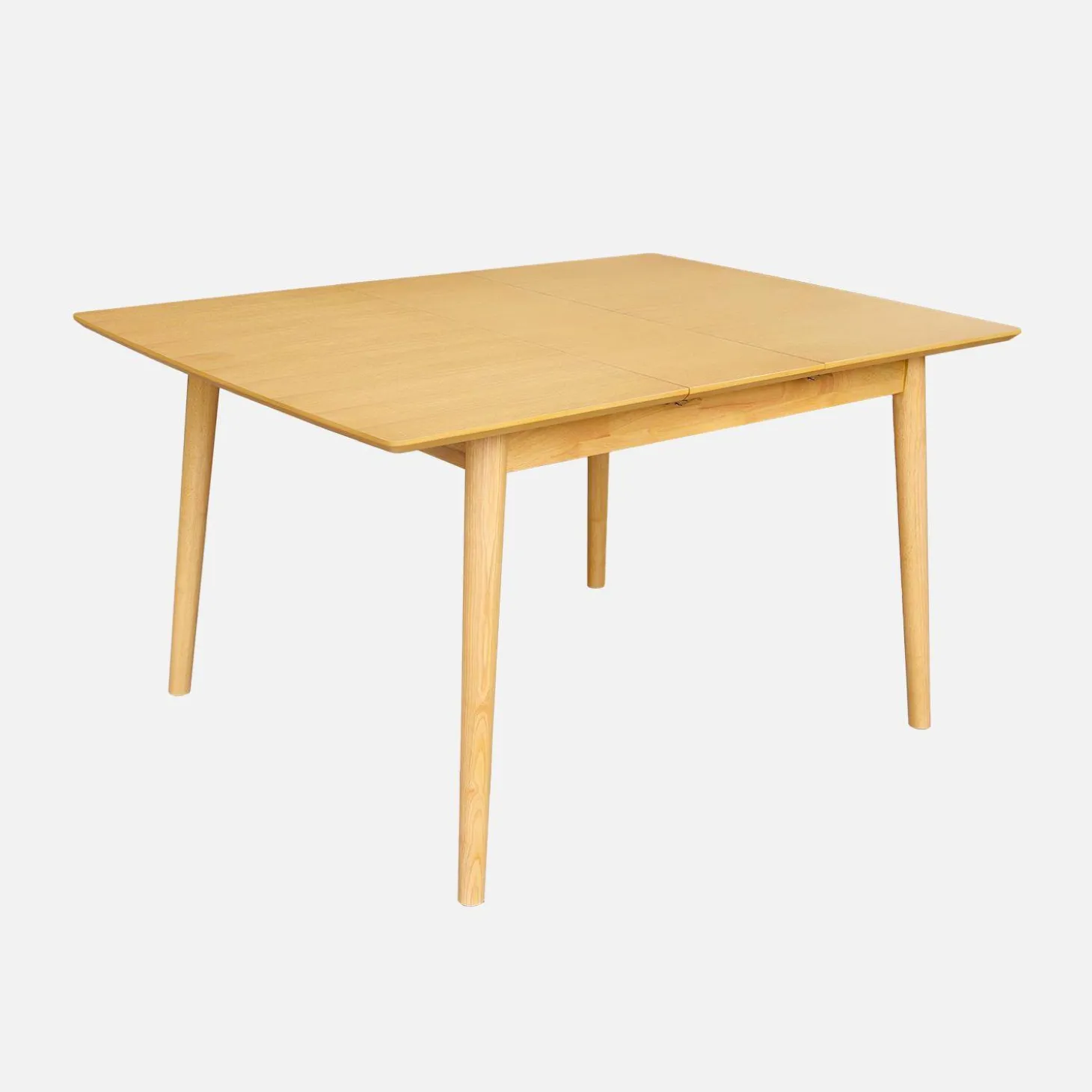 Mesa de jantar retangular extensível em madeira, 4-6 lugares