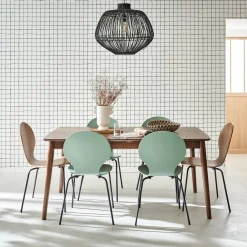Mesa de jantar retangular extensível de 6-8 lugares