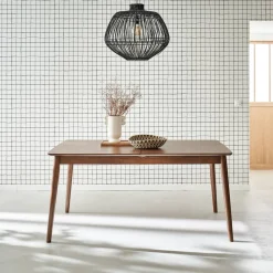 Mesa de jantar retangular extensível de 6-8 lugares