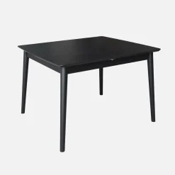 Mesa de jantar retangular extensível em madeira, 4-6 lugares