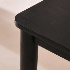 Mesa de jantar retangular extensível em madeira para 6 a 10 lugares