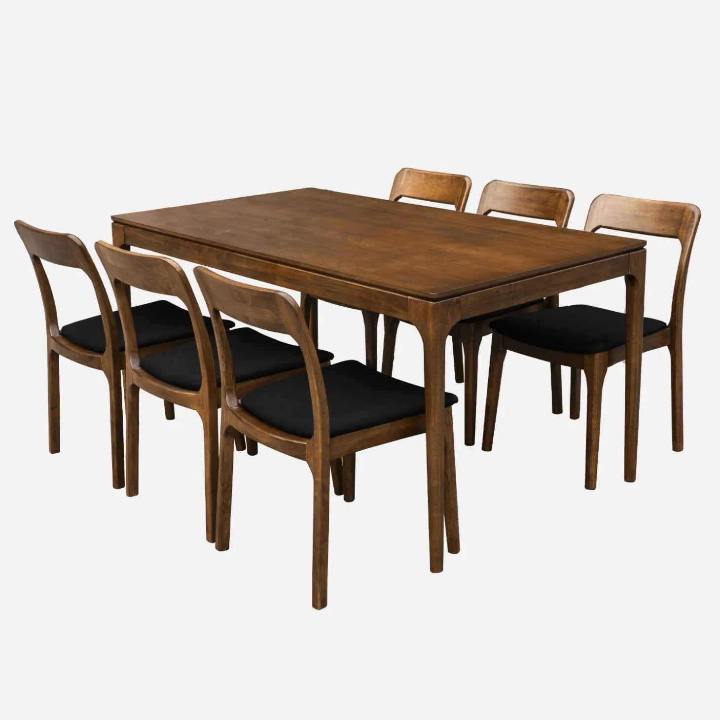 Mesa de jantar retangular madeira de 6 lugares