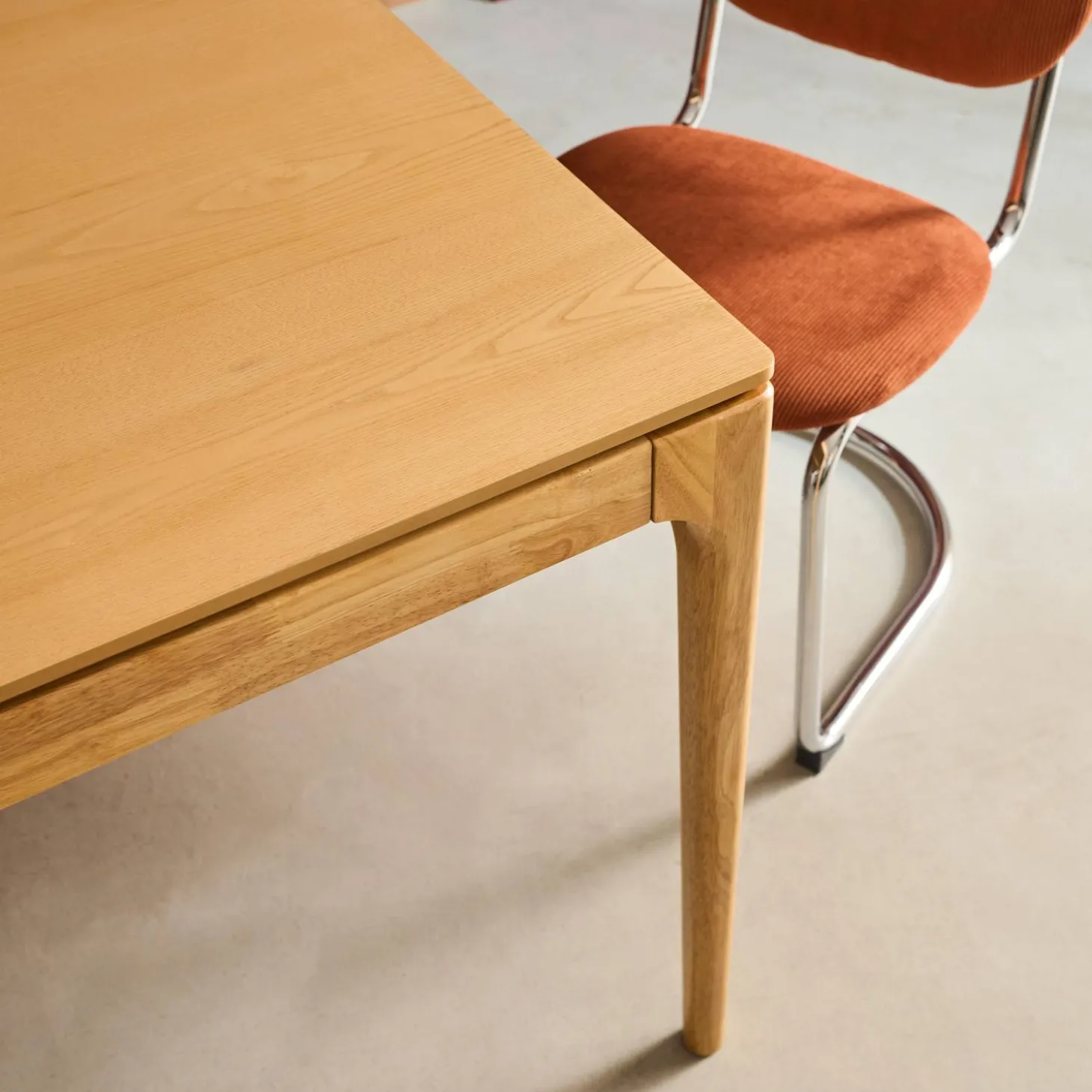 Mesa de jantar retangular madeira de 6 lugares