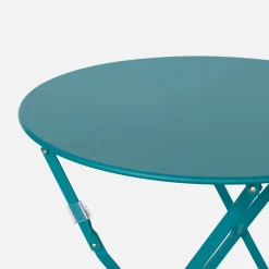 Mesa de jardim bistrô dobrável em aço, 2 lugares