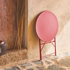 Mesa de jardim bistrô dobrável em aço, 2 lugares
