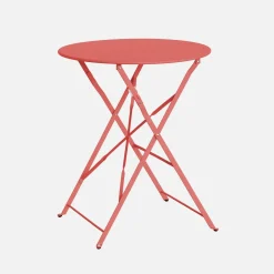 Mesa de jardim bistrô dobrável em aço, 2 lugares