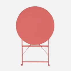 Mesa de jardim bistrô dobrável em aço, 2 lugares