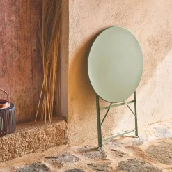 Mesa de jardim bistrô dobrável em aço, 2 lugares