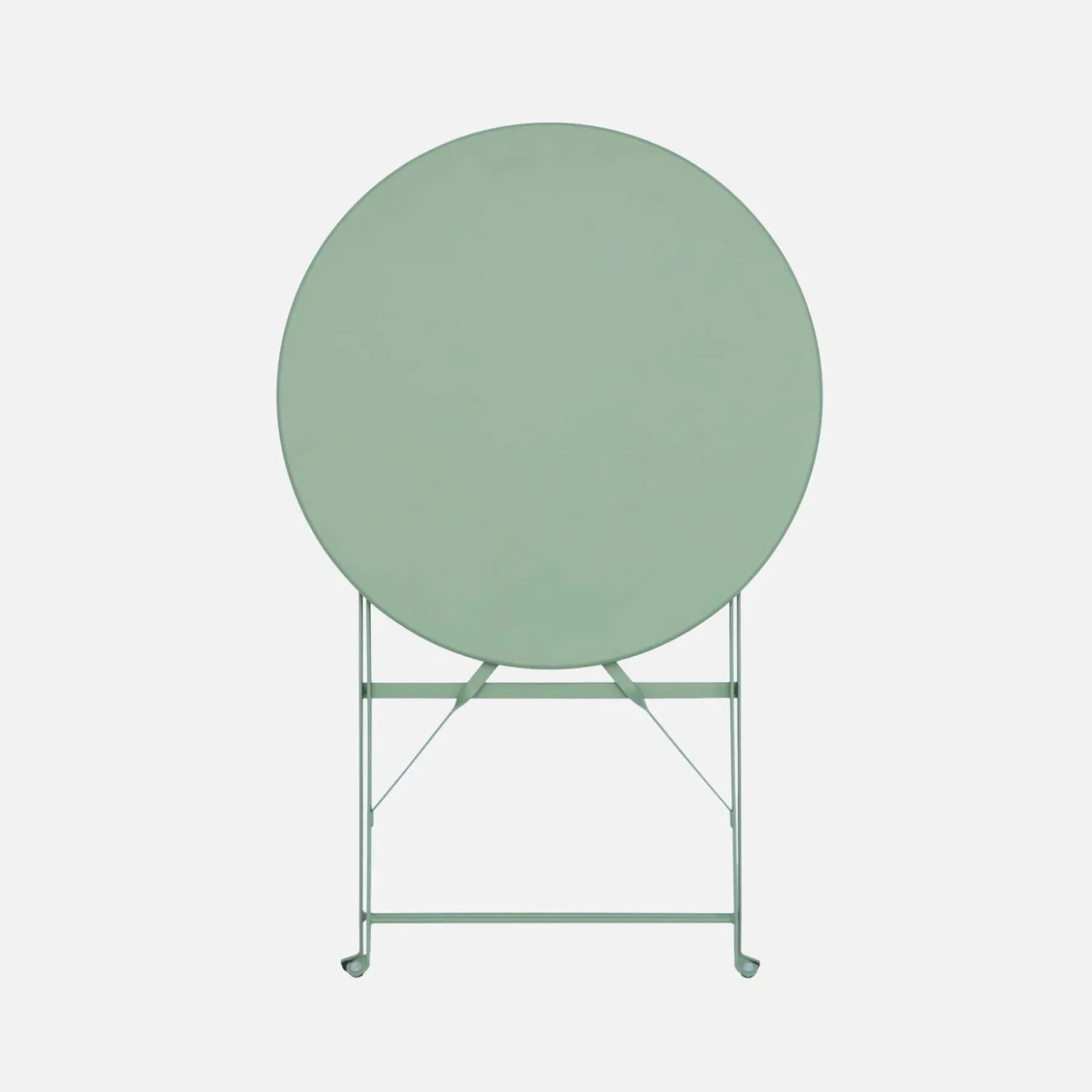 Mesa de jardim bistrô dobrável em aço, 2 lugares