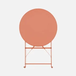 Mesa de jardim bistrô dobrável em aço, 2 lugares