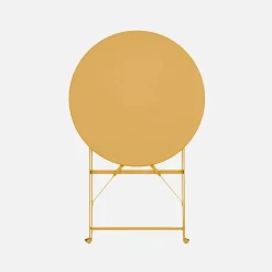 Mesa de jardim bistrô dobrável em aço, 2 lugares
