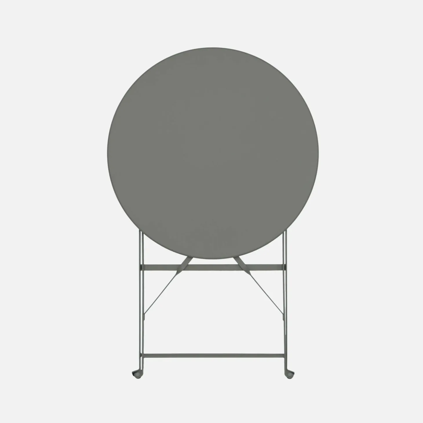 Mesa de jardim bistrô dobrável em aço, 2 lugares