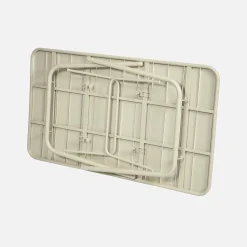 Mesa de jardim bistrô dobrável em aço, 6 lugares, 140cm