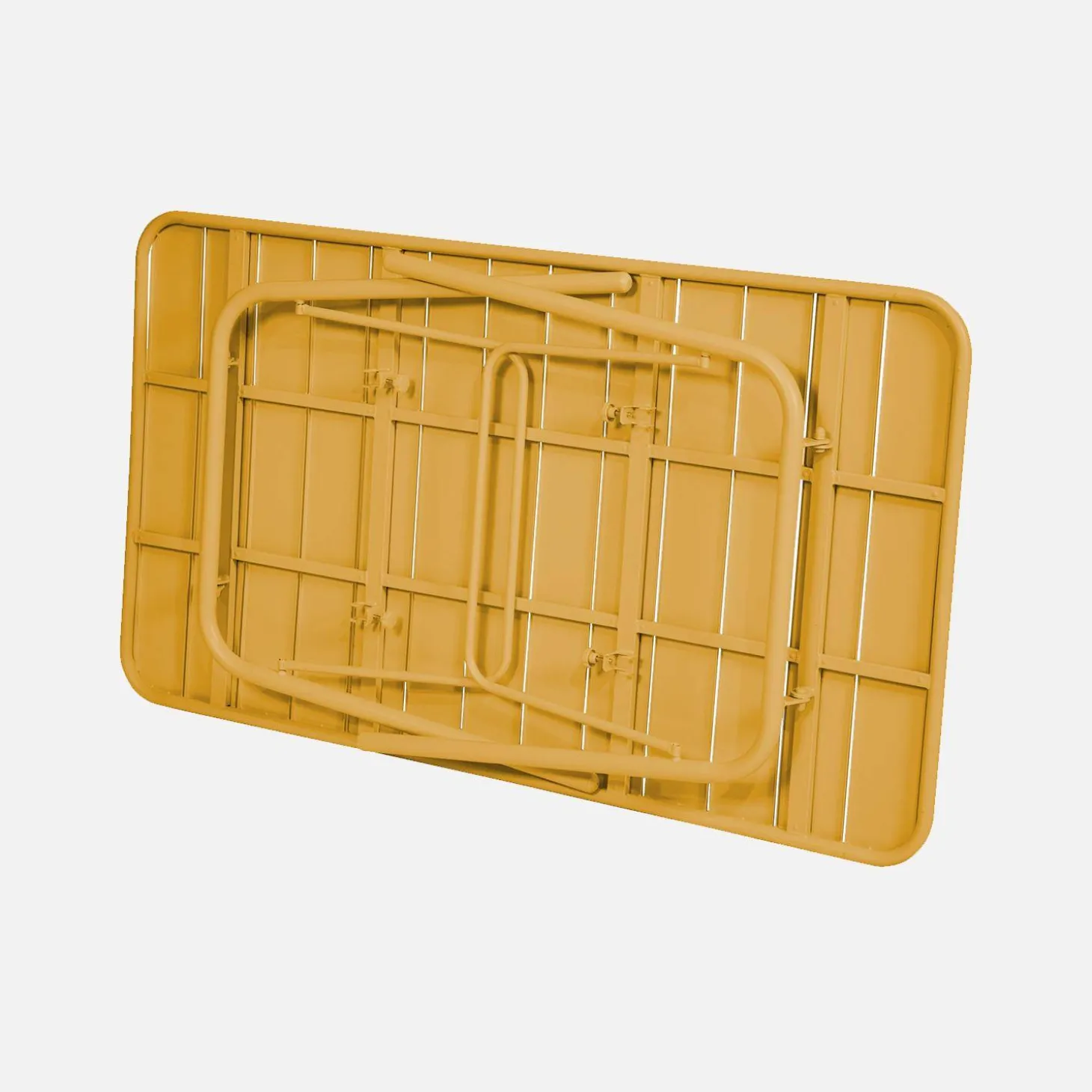 Mesa de jardim bistrô dobrável em aço, 6 lugares, 140cm