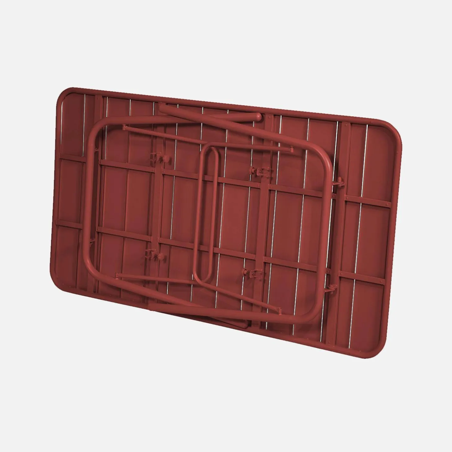 Mesa de jardim bistrô dobrável em aço, 6 lugares, 140cm