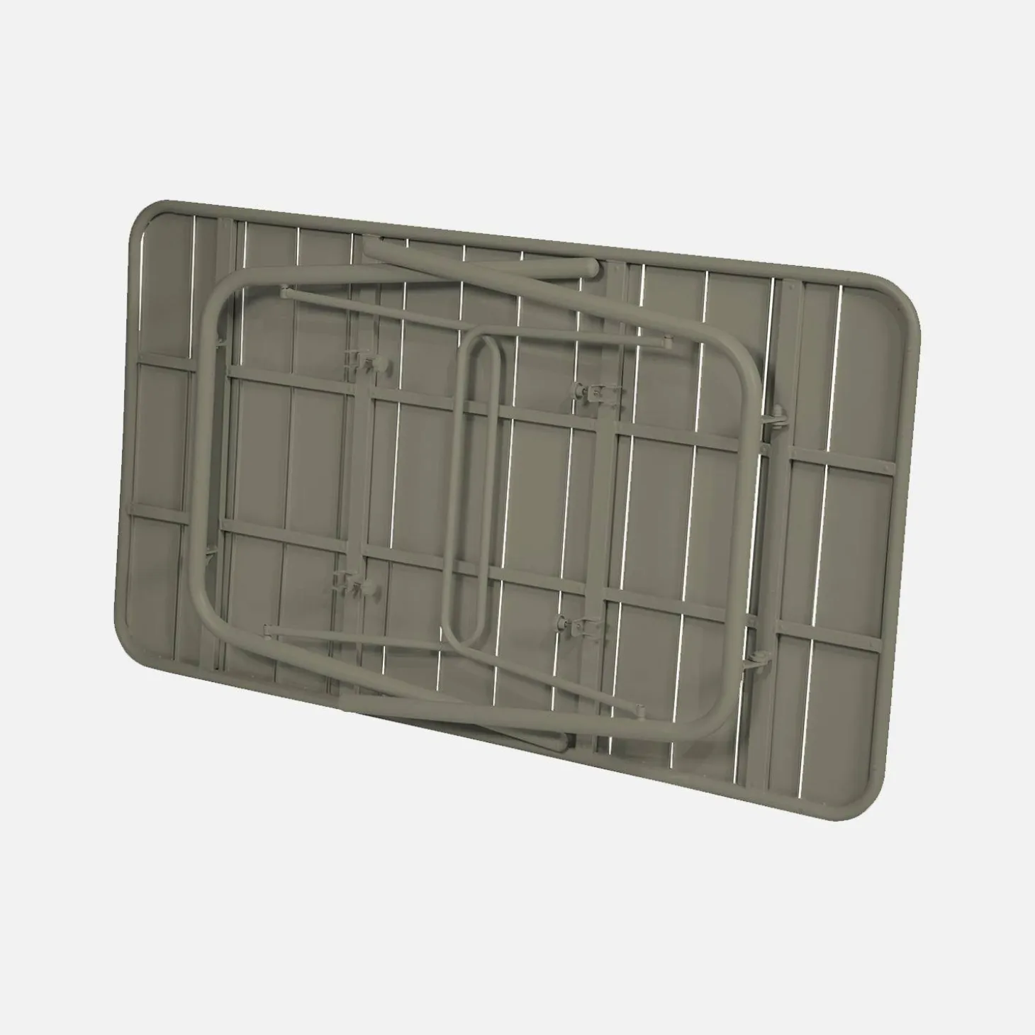 Mesa de jardim bistrô dobrável em aço, 6 lugares, 140cm