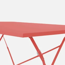 Mesa de jardim bistrô dobrável em aço, 4 lugares