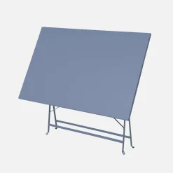 Mesa de jardim bistrô dobrável em aço, 4 lugares