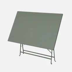 Mesa de jardim bistrô dobrável em aço, 4 lugares