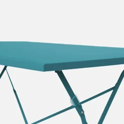 Mesa de jardim bistrô dobrável em aço, 4 lugares
