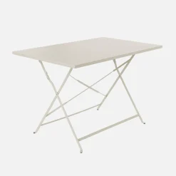 Mesa de jardim bistrô dobrável em aço, 4 lugares