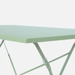 Mesa de jardim bistrô dobrável em aço, 4 lugares