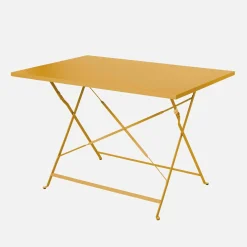 Mesa de jardim bistrô dobrável em aço, 4 lugares