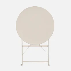 Mesa de jardim bistrô dobrável em aço, 2 lugares