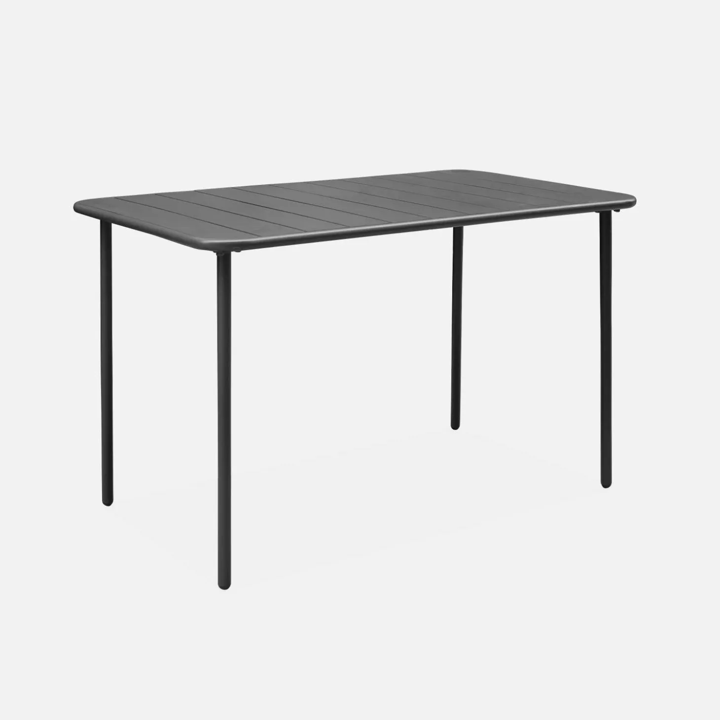 Mesa de jardim bistrô em aço, 4 lugares, 120cm