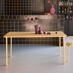 Mesa de jardim bistrô em aço, 6-8 lugares, 160cm