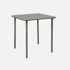 Mesa de jardim bistrô em aço, 2 lugares, 70cm