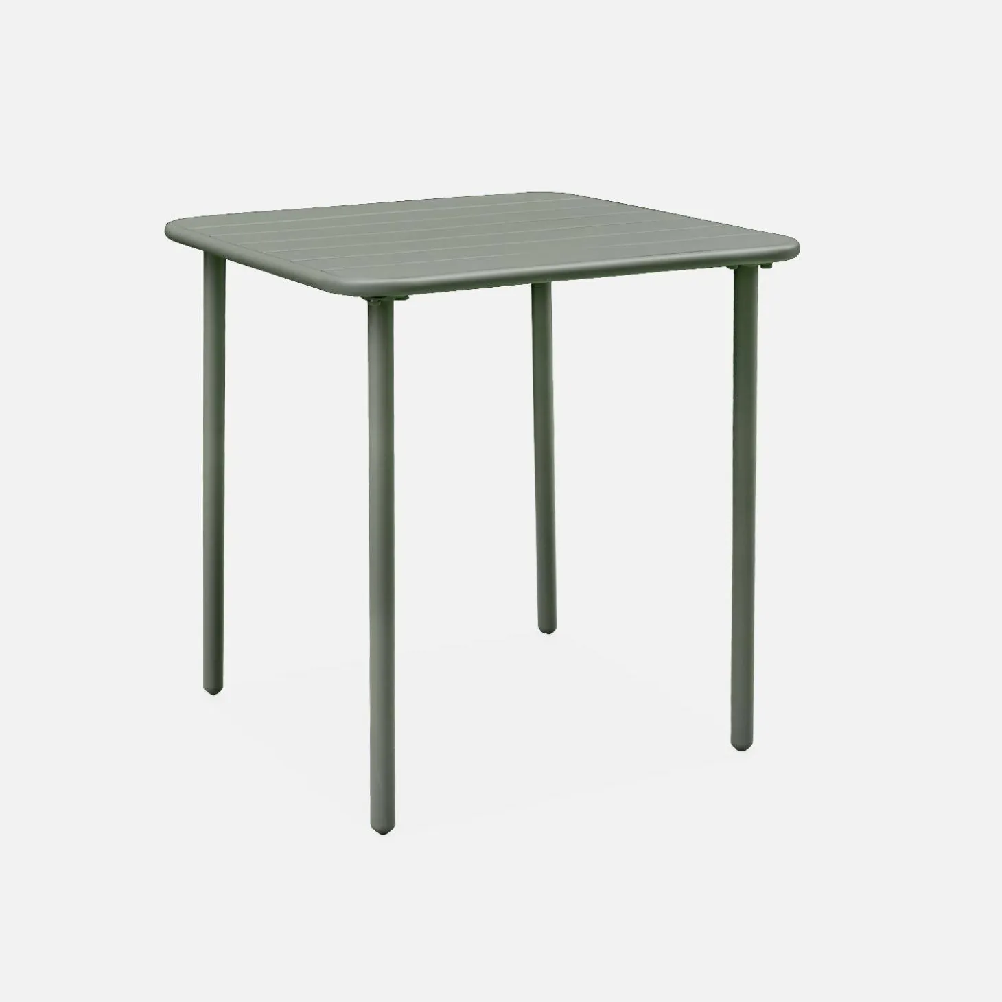 Mesa de jardim bistrô em aço, 2 lugares, 70cm
