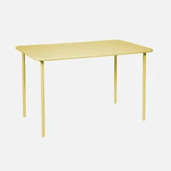 Mesa de jardim bistrô em aço, 4 lugares, 120cm