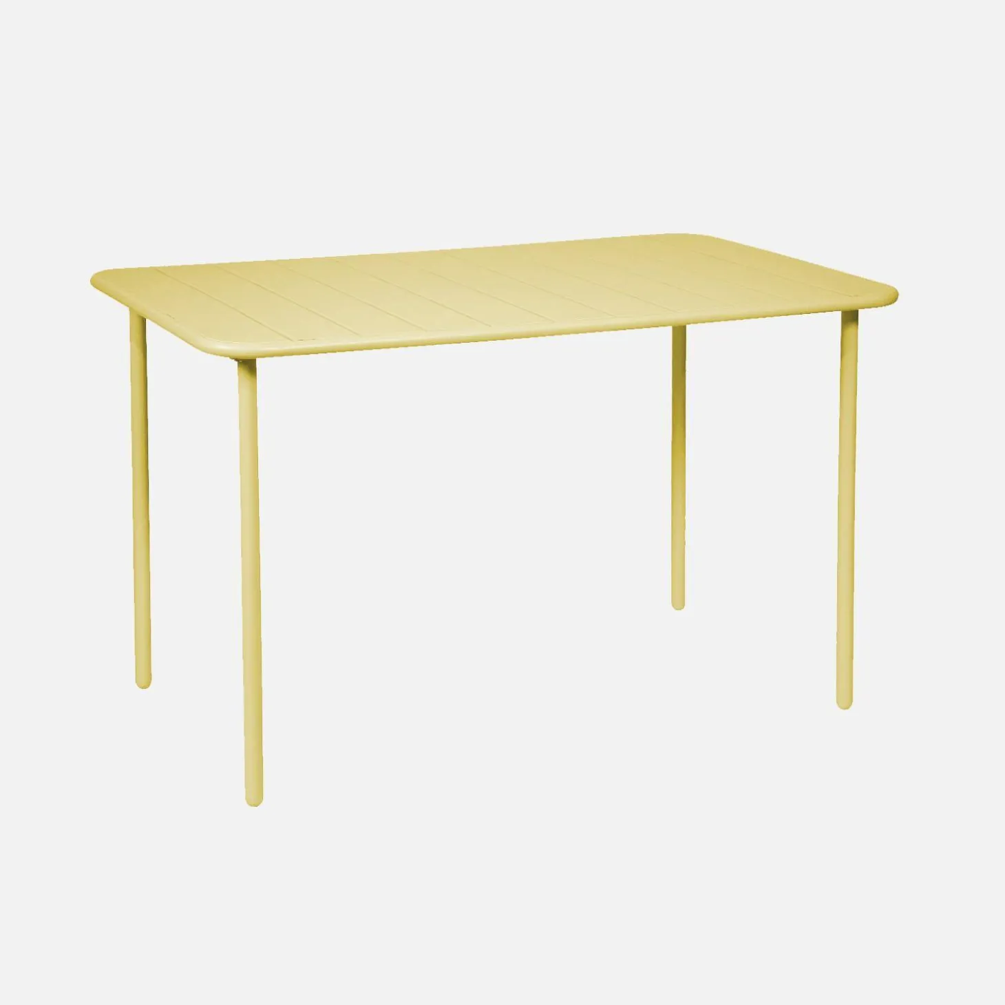 Mesa de jardim bistrô em aço, 4 lugares, 120cm