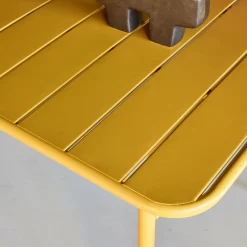 Mesa de jardim bistrô em aço, 4 lugares, 120cm