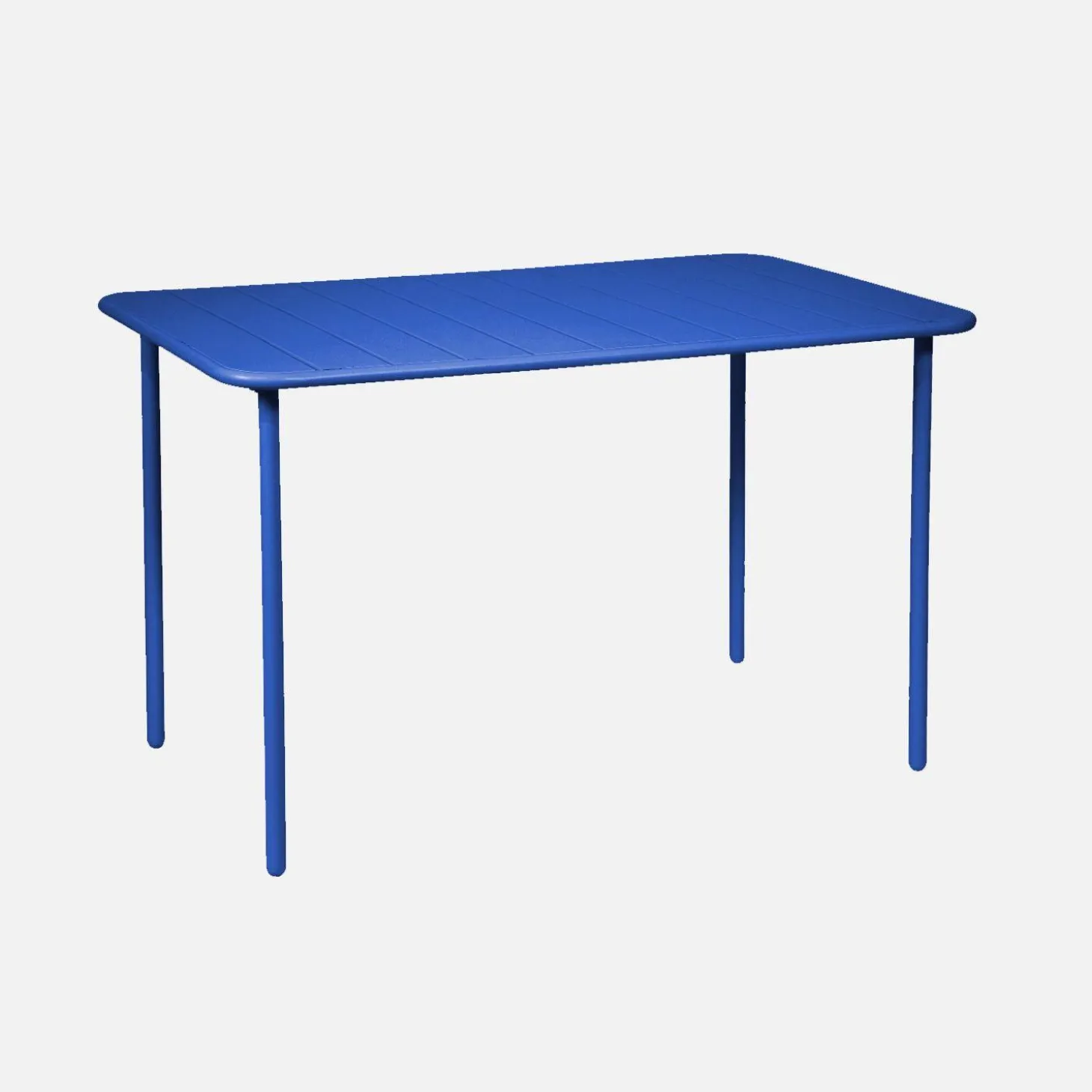 Mesa de jardim bistrô em aço, 4 lugares, 120cm