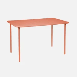 Mesa de jardim bistrô em aço, 4 lugares, 120cm