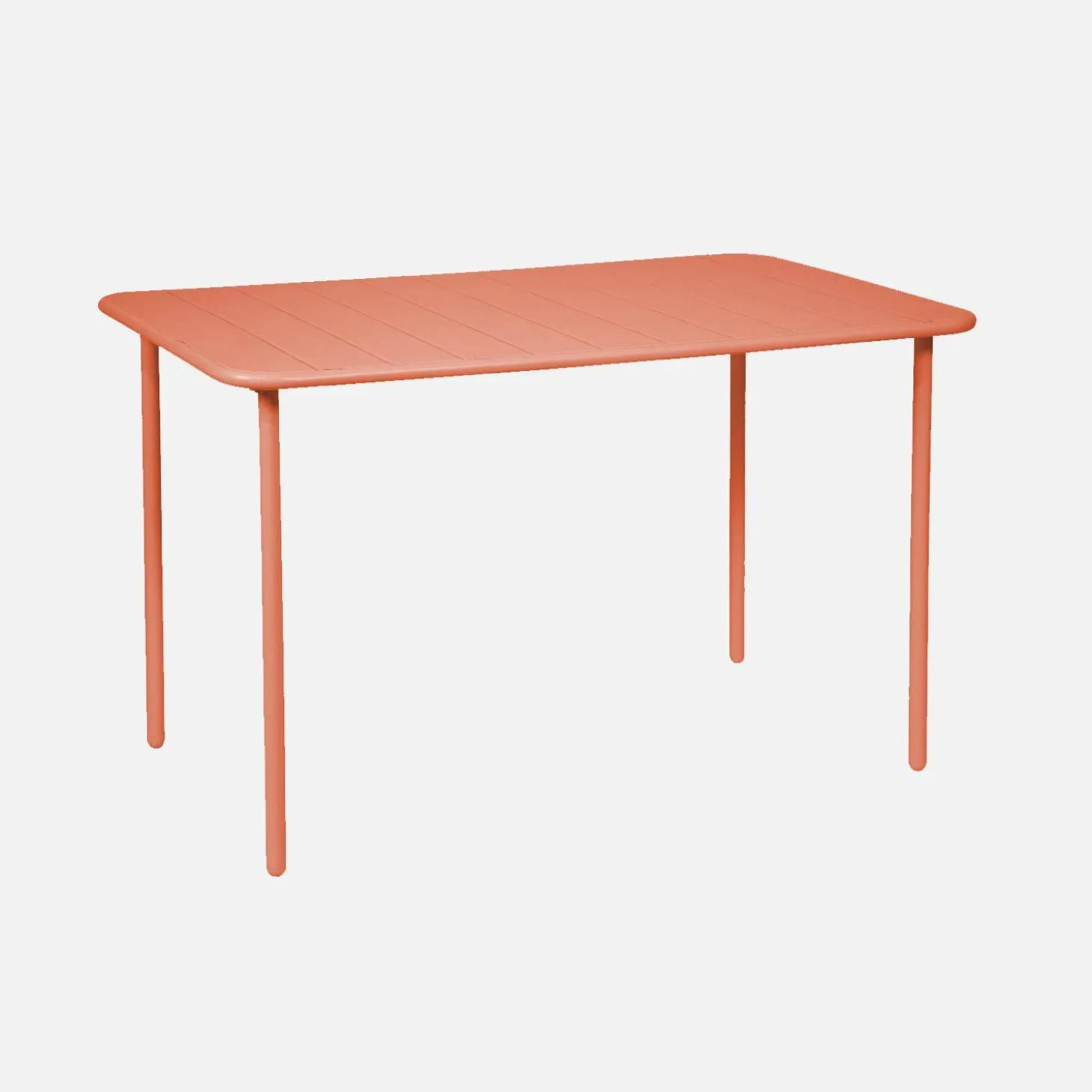 Mesa de jardim bistrô em aço, 4 lugares, 120cm